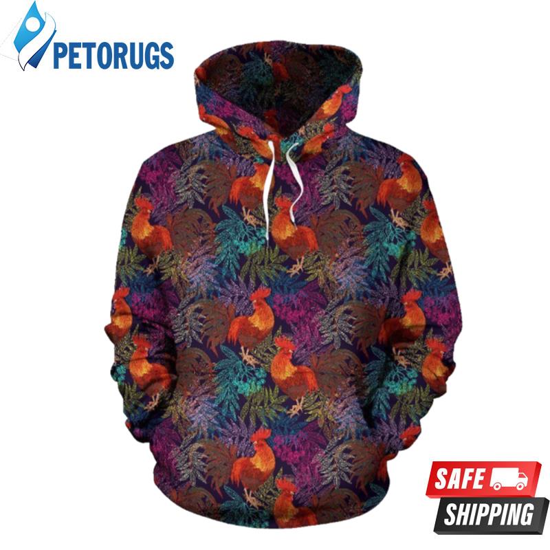 Rooster Style 3D Hoodie