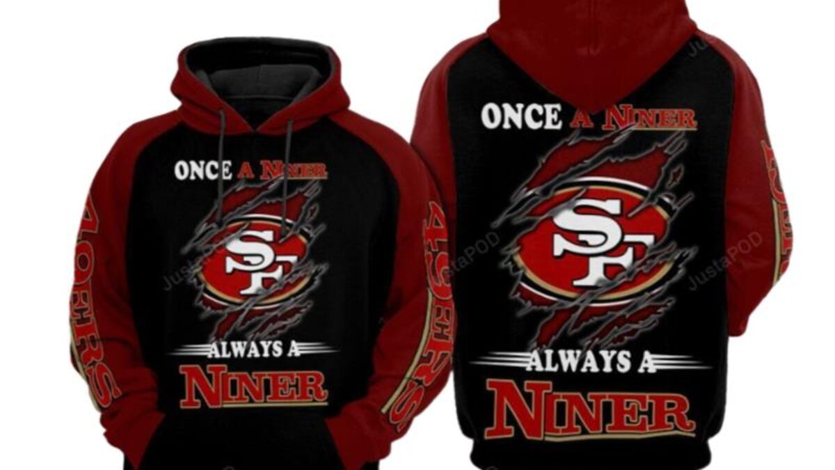 Niners Hoodie 3D USA Flag San Francisco 49ers Gift - Personalized