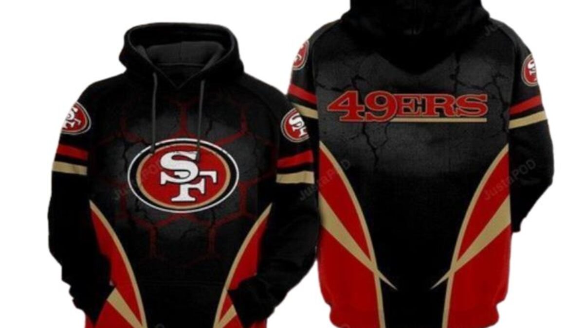 San Francisco 49Ers NFL Football Us Flag Black 3D All Over Print