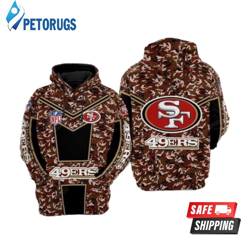 San Francisco 49Ers Nfl Football Camouflage Red San Francisco 49Ers 3D Hoodie