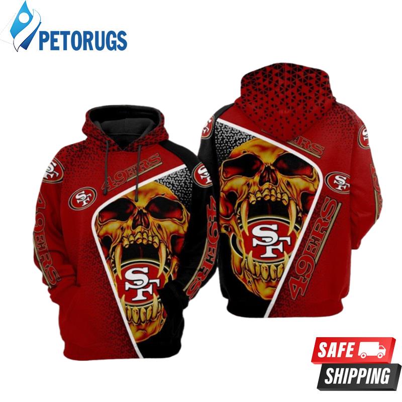 San Francisco 49Ers Nfl Football Skull San Francisco 49Ers 3D Hoodie