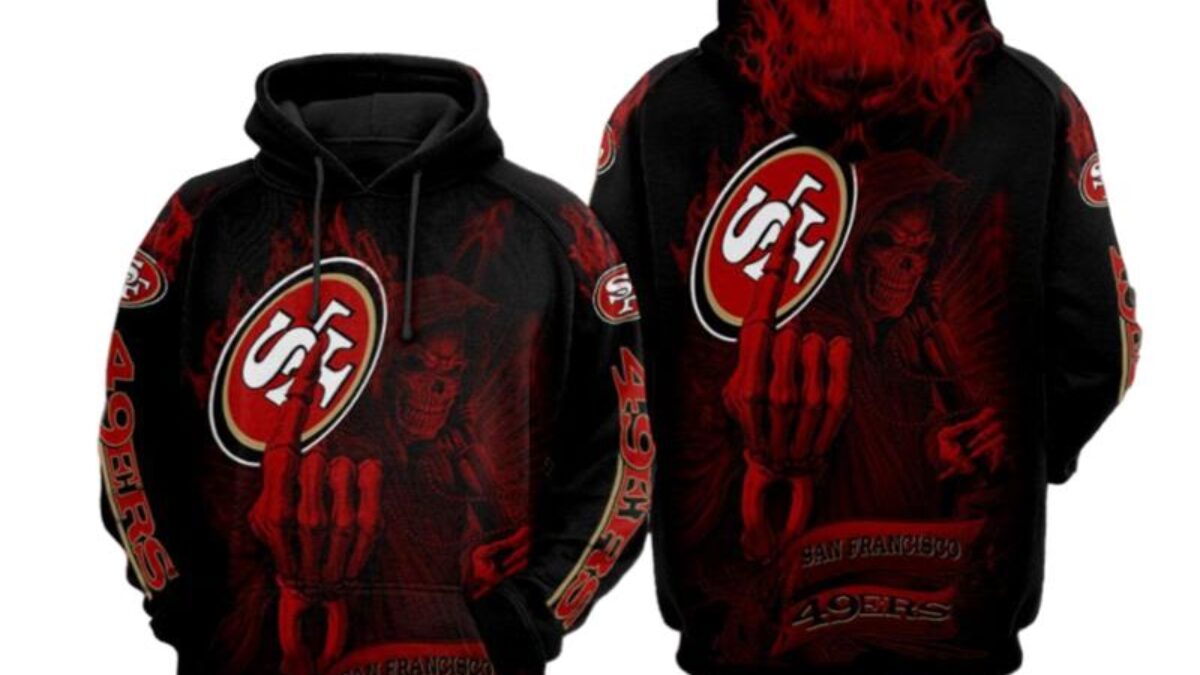 HANDS HIGH NFL Team Apparel San Francisco 49ers Red Drawstring Hoodie Men  Sz 2XL