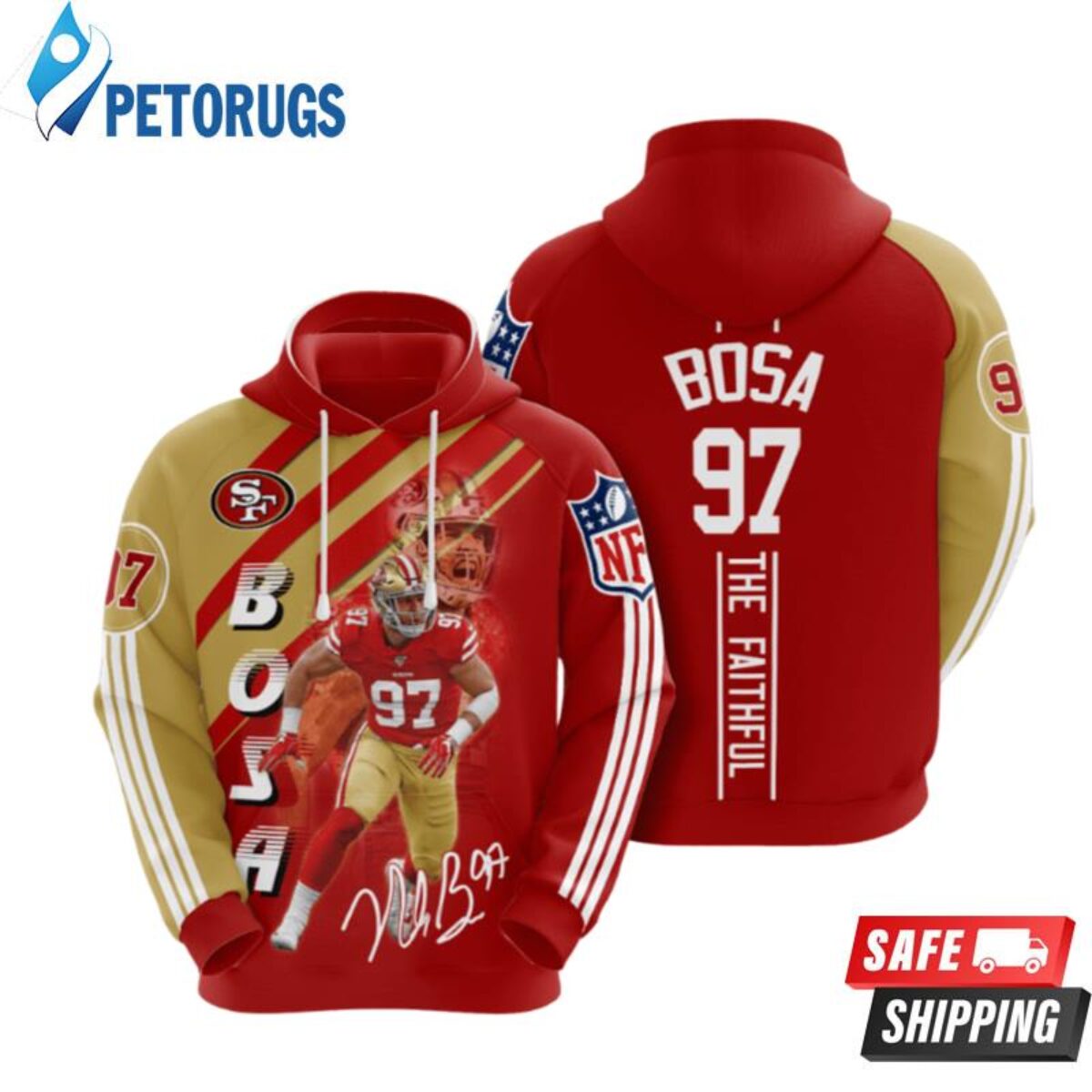 San Francisco 49Ers Nick Bosa Football Lightweight 3D Printed Hoodie