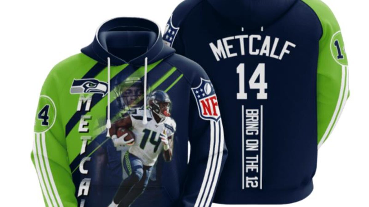 Seahawks Football Hoodie Grey/ Black Hoodie Sports Fan Gear 