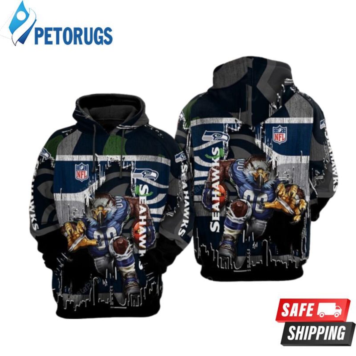 Seattle Seahawks NFL Football Team All Over Print Hoodie