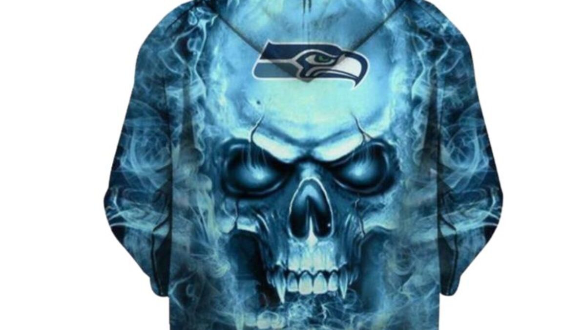 Seattle Seahawks Nfl Football Skull 21462 3D Hoodie - Peto Rugs