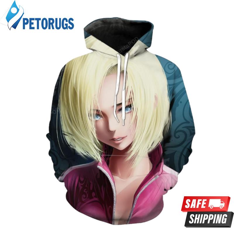 Sexy Android 18 Android 18 Dragon Ball 3D Hoodie