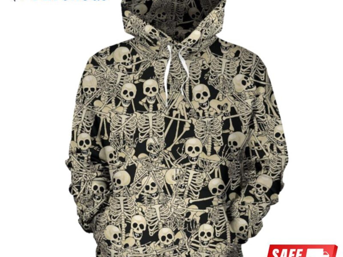 New York Giants Hiphop Skeleton 3D Hoodie - Peto Rugs