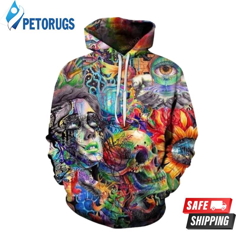 Skull 2 3D Hoodie