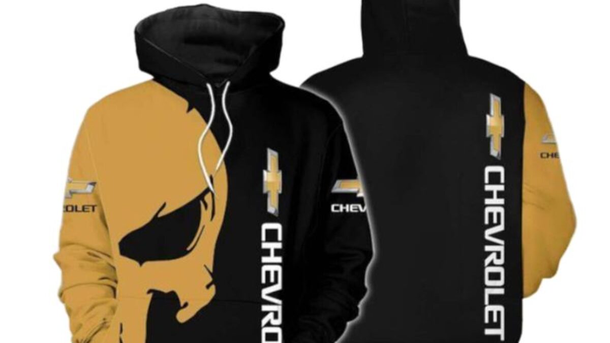 Chevrolet skull hoodie hot sale