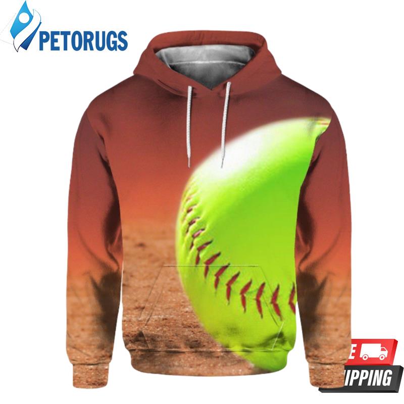 Softball In The Ballpark 3D Hoodie