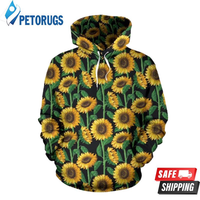 Sunflower Realistic Pattern 3D Hoodie