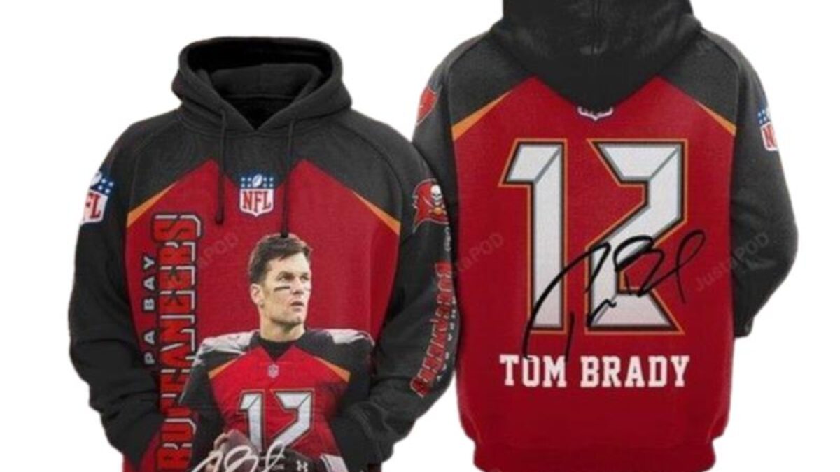 Tampa Bay Buccaneers Number 12 Tom Brady 3d Hoodie All Over Print