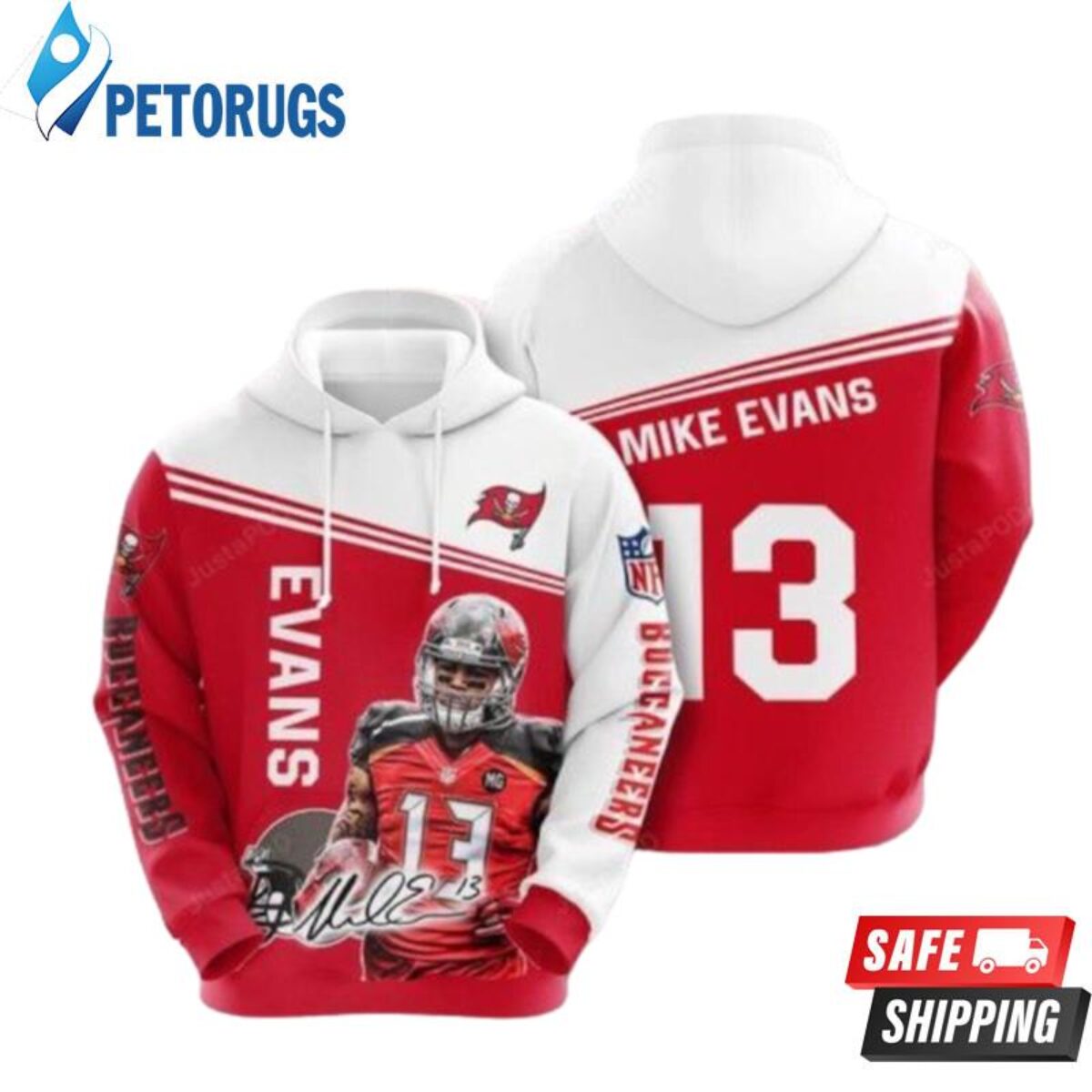 Tampa Bay Buccaneers Number 13 3D Hoodie - Peto Rugs