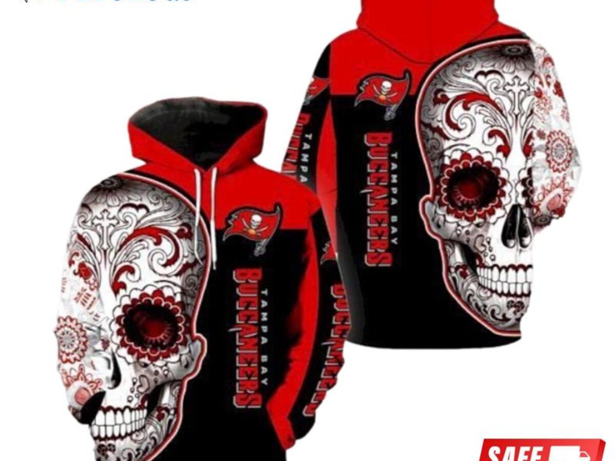 NFL Tampa Bay Buccaneers Red Unisex 3D Hoodie Zip Hoodie For Men