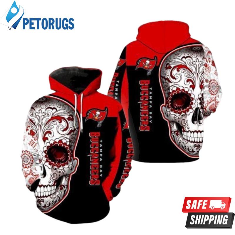 Tampa Bay Buccaneers Skull Red And Black For Men And Women 3D Hoodie