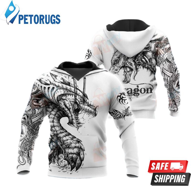 Tattoo And Dungeon Dragon And Pered Custom Graphic 3D Hoodie