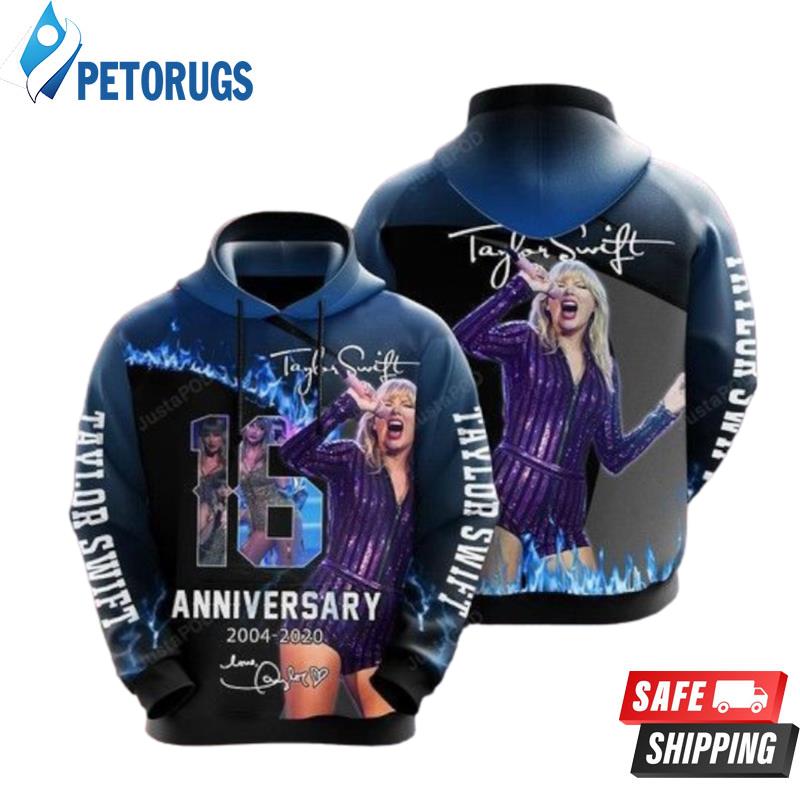 Taylor Swift 16Th Anniversary Signature 3D Hoodie