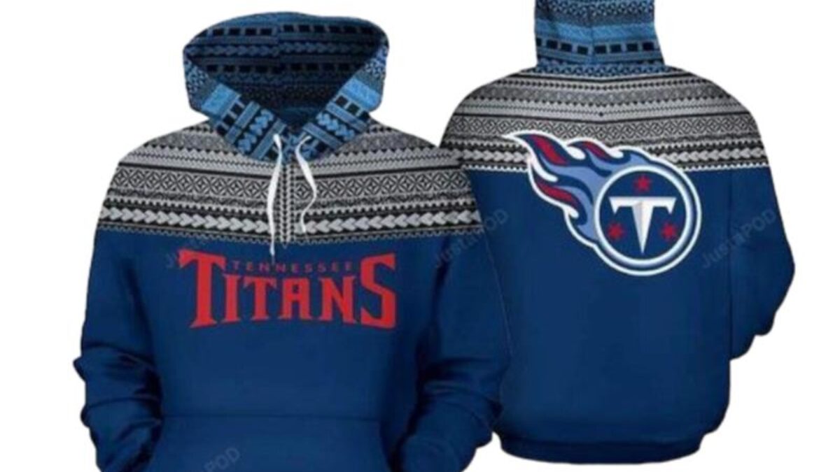 Tennessee Titans Ncaa Football Maori Tattoo Blue White Tennessee Titans  Tennessee Titans 3D Hoodie - Peto Rugs