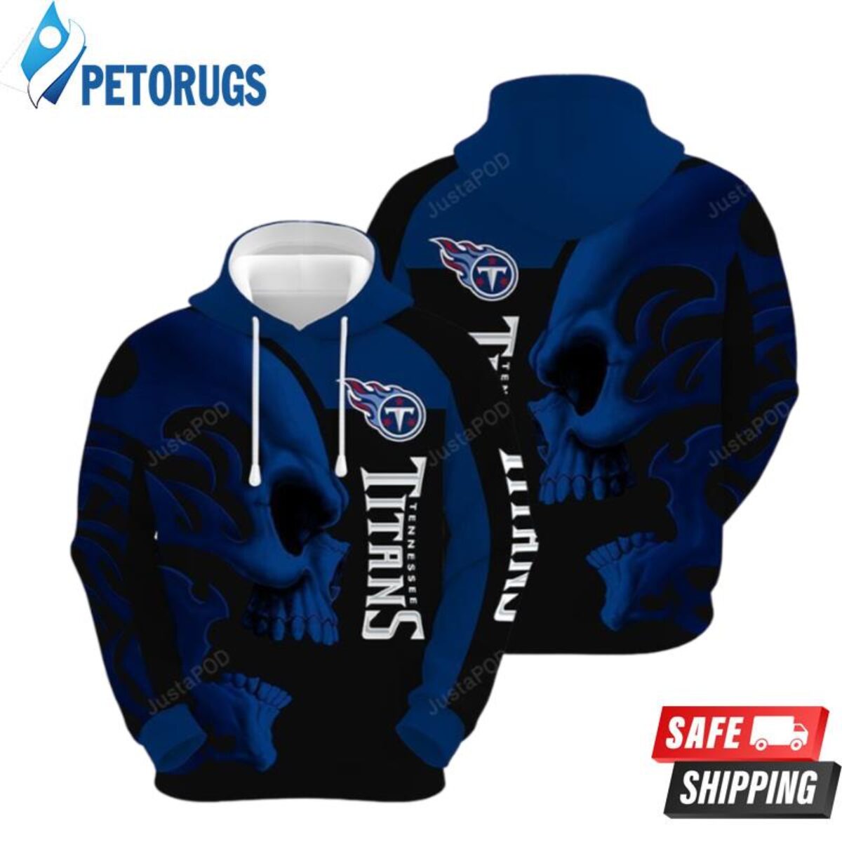 NFL Tennessee Titans Blue Unisex 3D Hoodie Zip Hoodie For Men And