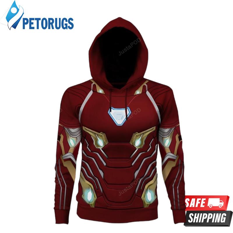 The Avengers Endgame Iron Man Cosplay Thin Sports 3D Hoodie