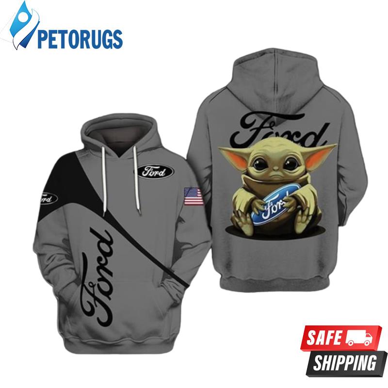 The Mandalorian Baby Yoda Holding Ford 3D Hoodie