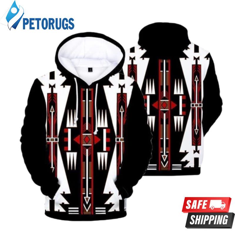 The Native American Costume Pattern Red 3D Hoodie