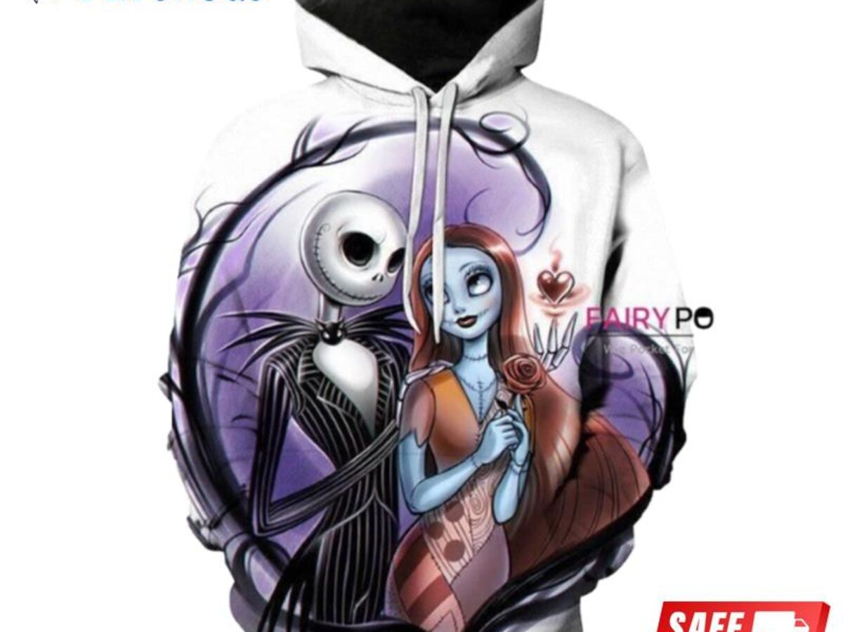 Jack skellington and sally hot sale hoodie