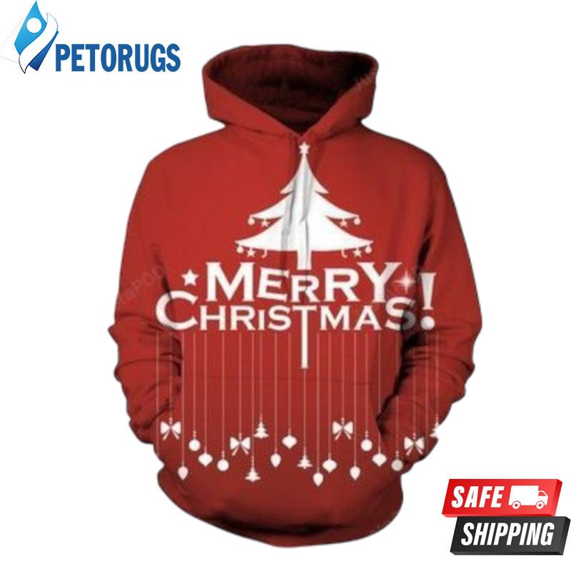 The Pattern Of The Merry Letter Of Christmas 3D Hoodie