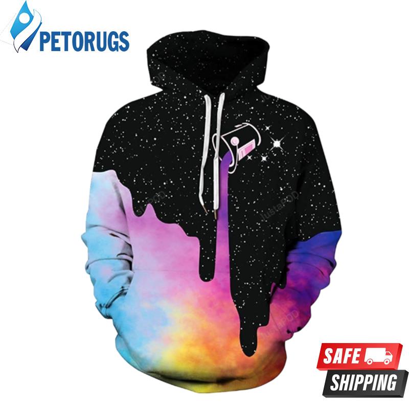 The Starry Rainbow Paint 3D Hoodie Peto Rugs