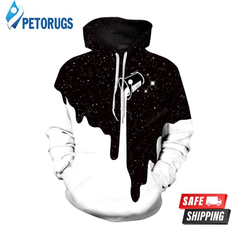 The Starry Sky Paint Cat 3D Hoodie