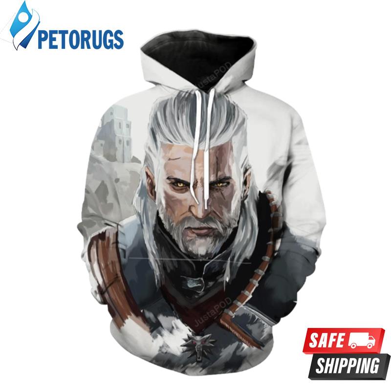 The Witcher Geralt Face And Clothing 3D Hoodie