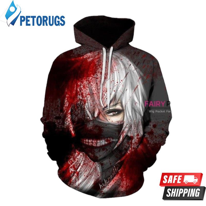 Tokyo Ghoul Ken Kaneki 3D Hoodie - Peto Rugs