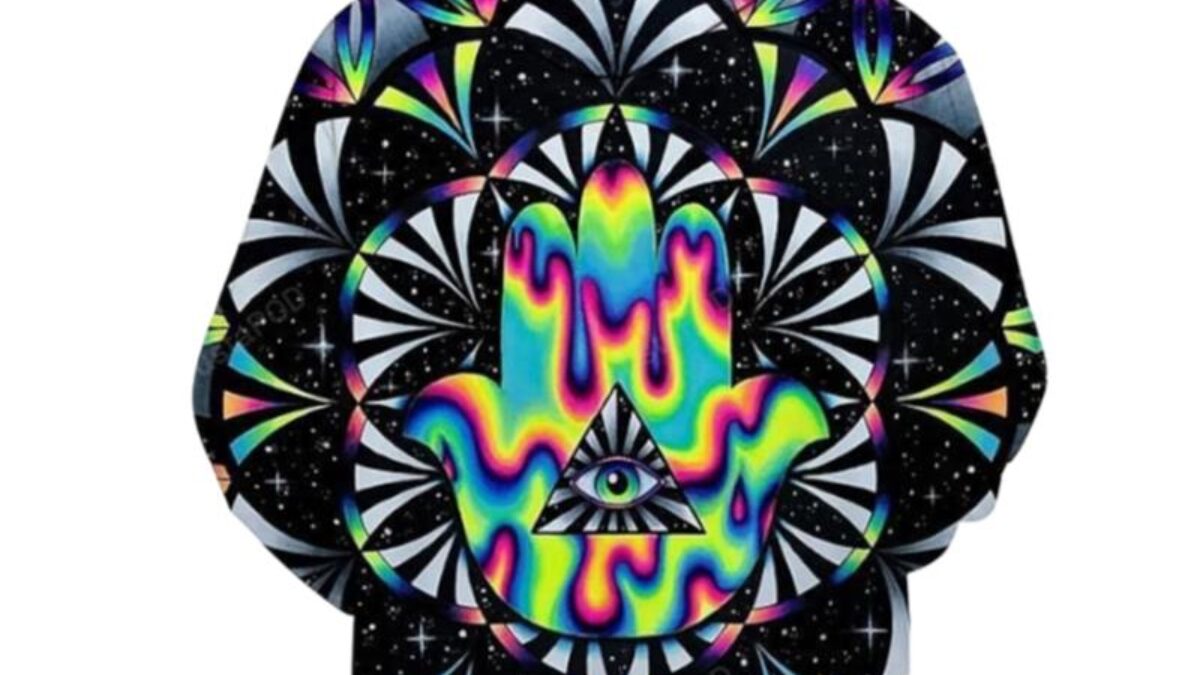 Trippy hamsa hoodie sale