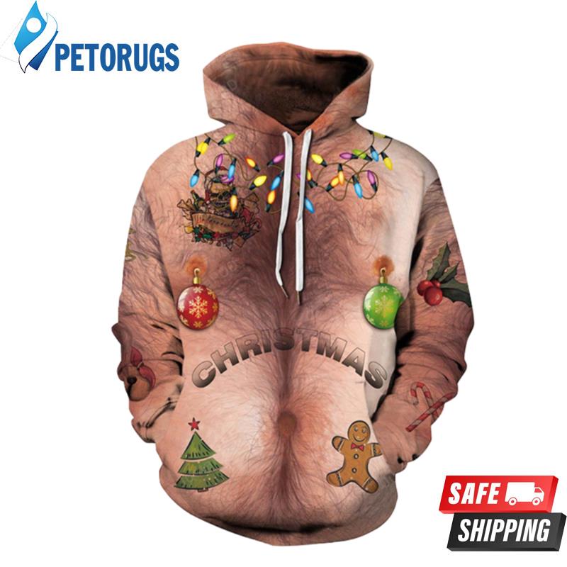 Ugly Christmas Letter Graphic 3D Hoodie