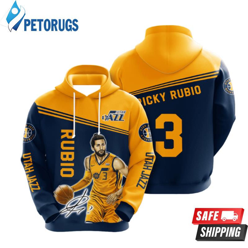 Utah Jazz Ricky Rubio 3D Hoodie