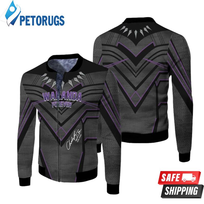 Wakanda Forever Chadwick Boseman Signature Black Panther Suit Pattern For Fan T Jersey Bomber Model 6428 3D Hoodie