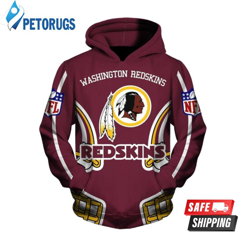 Washington Redskins Nfl Logo 3D Hoodie