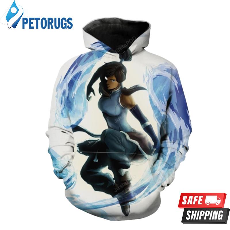 Water Bending Korra Avatar Legend Of Korra Clothing 3D Hoodie
