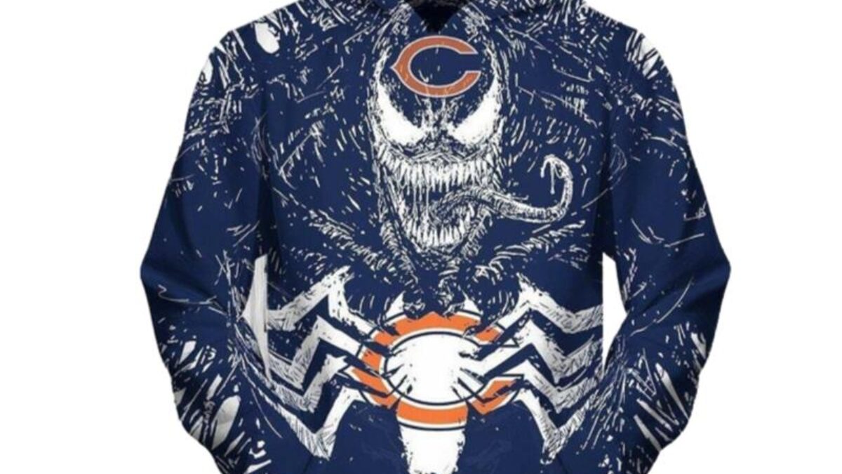 Chicago Bears hoodie 3D blue 