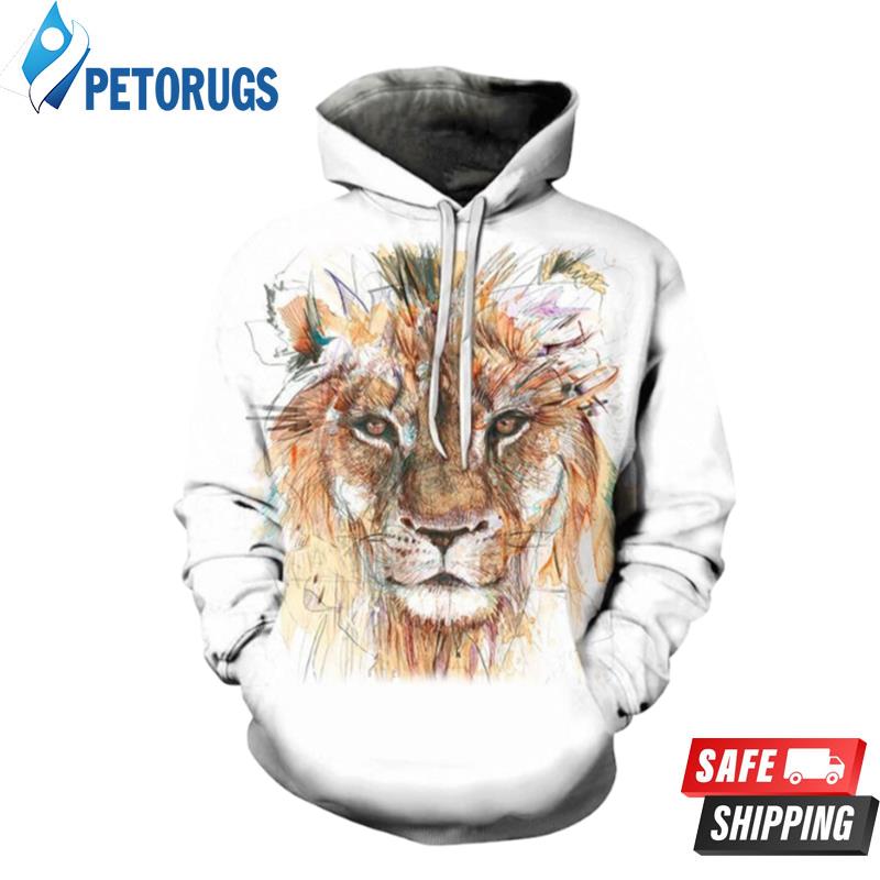 3d lion online hoodie