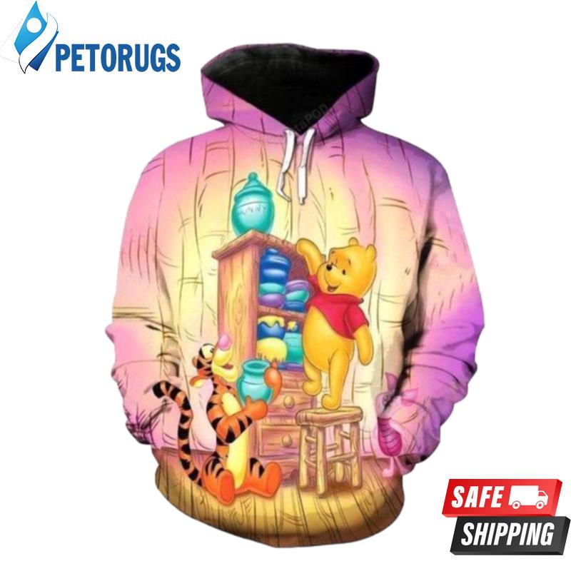 Winnie The Pooh And Pered Custom Winnie The Pooh Graphic 3D Hoodie