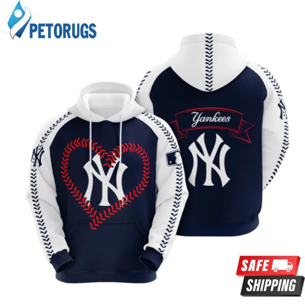 New York Yankees Nfl Football Mlb Skull New York Yankees New York Yankees  3D Hoodie - Peto Rugs