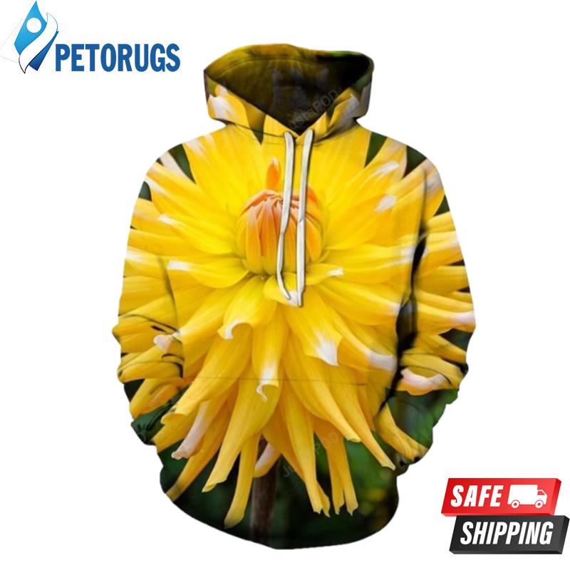 Yellow Floral 3D Hoodie