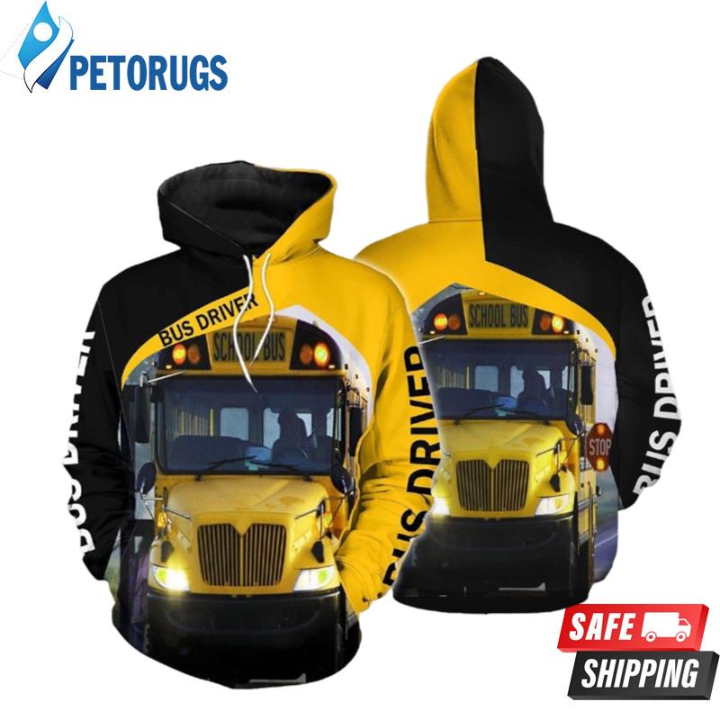 Yellow School Bus 3D Hoodie