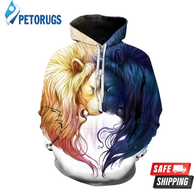 Yin And Yang Lion Epic Animal S 3D Hoodie