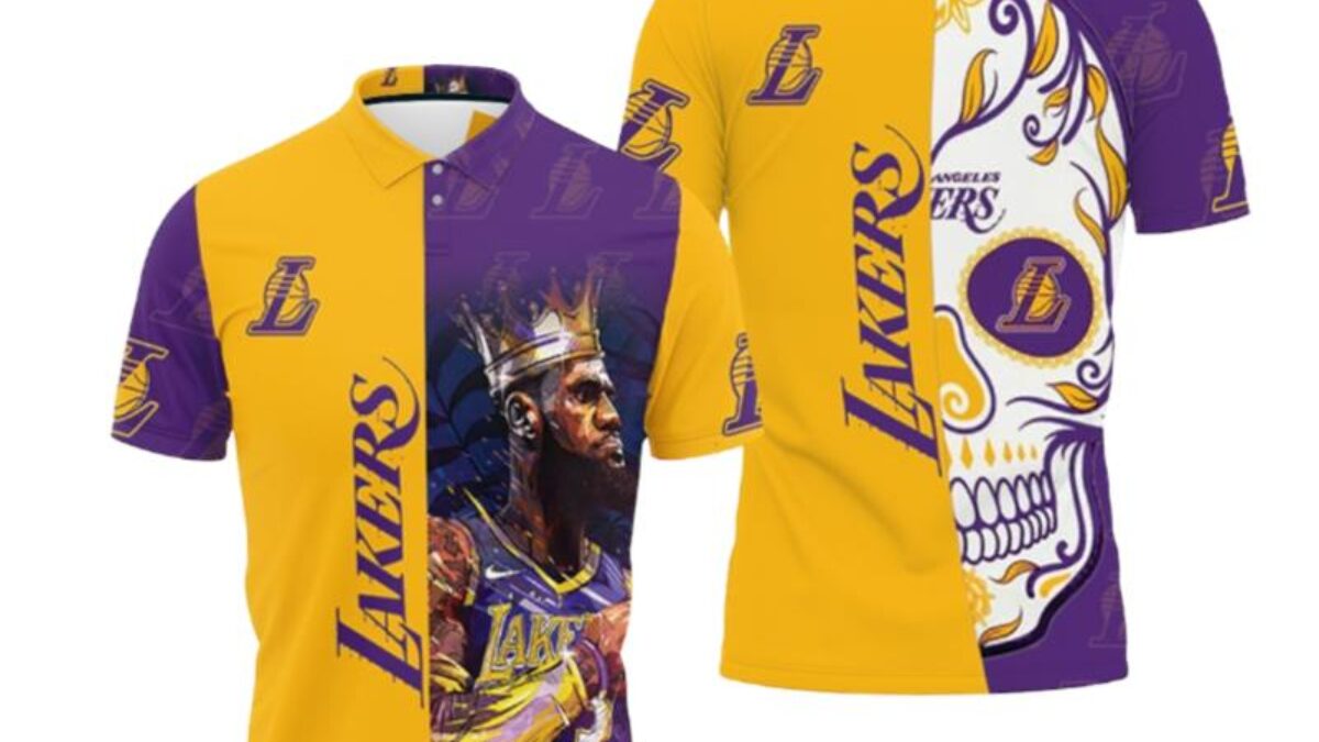 23 King James Los Angeles Lakers Nba Western Coference Custom Name And  Number Full Print Polo Shirt