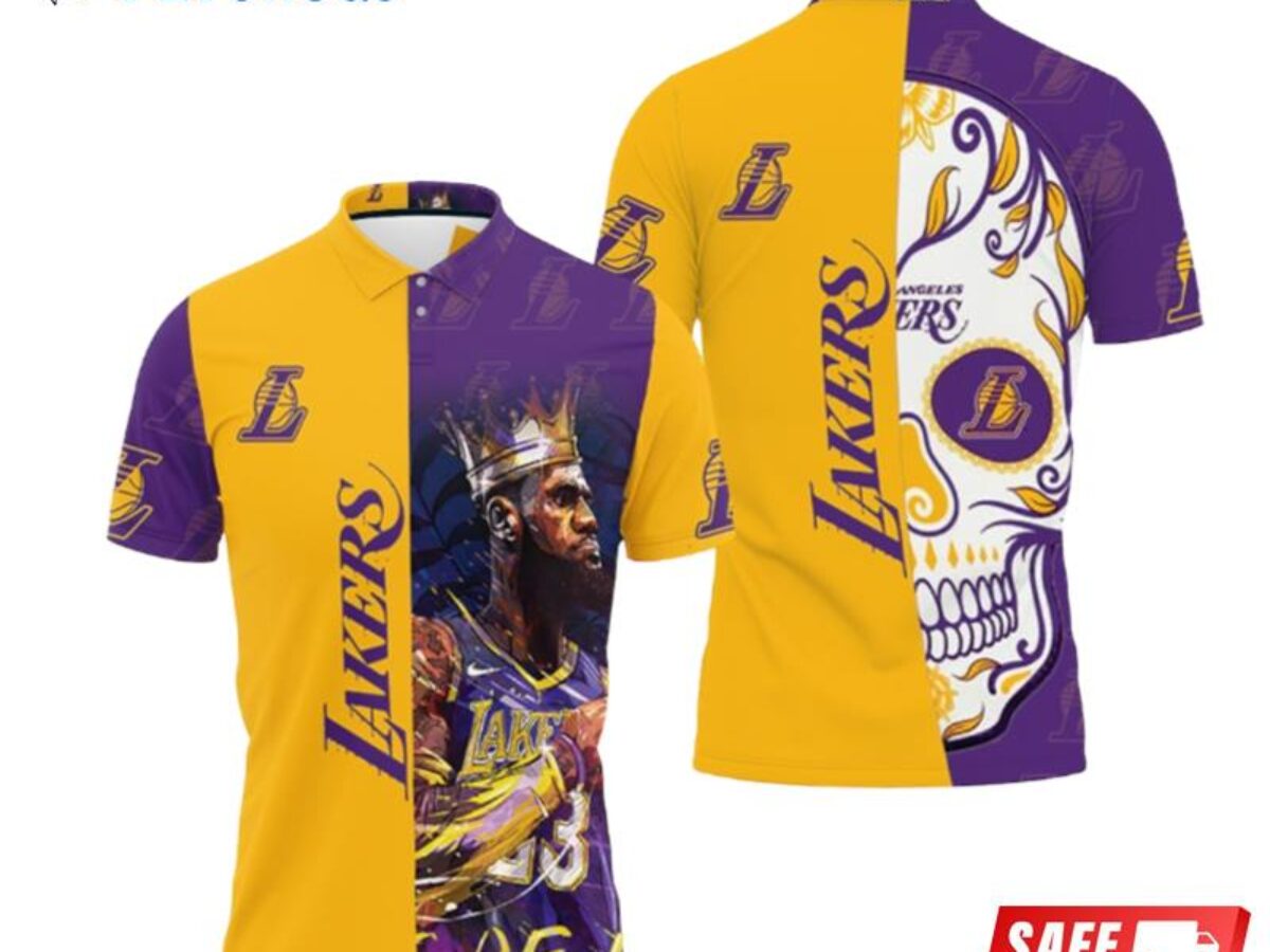 23 King James Los Angeles Lakers Nba Western Coference Custom Name And  Number Full Print Polo Shirt