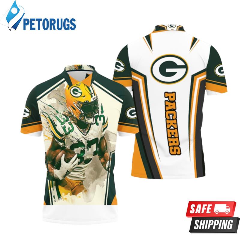 Aaron Jones 33 Green Bay Packers Nfc North Division Champions Super Bowl  2021 Polo Shirts - Peto Rugs