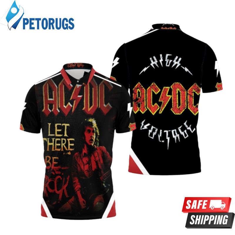Acdc Angus Young Let There Be Rock Polo Shirts
